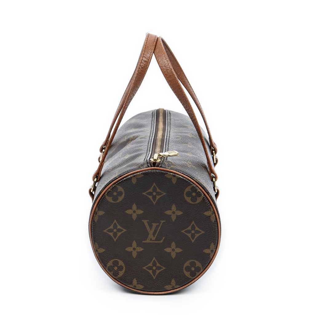 Handbag Papillon 26 Brown Monogram Canvas
