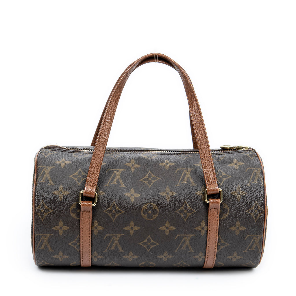 Handbag Papillon 26 Brown Monogram Canvas