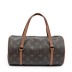 Handbag Papillon 26 Brown Monogram Canvas