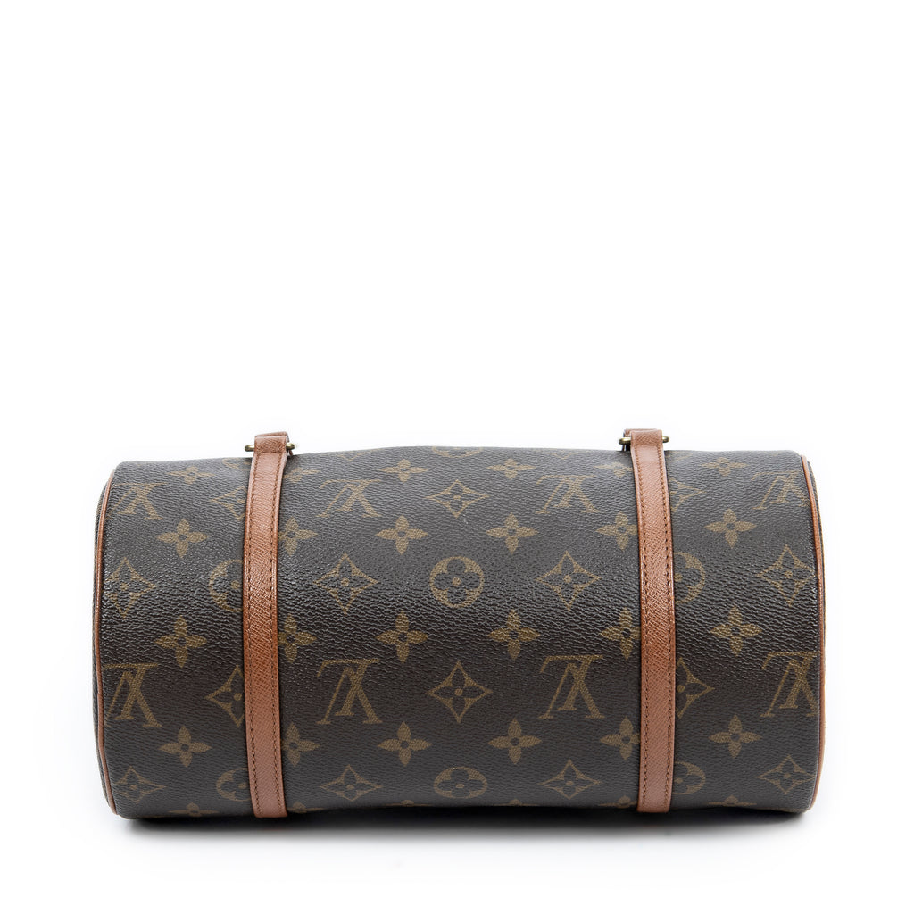 Handbag Papillon 26 Brown Monogram Canvas