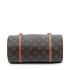Handbag Papillon 26 Brown Monogram Canvas