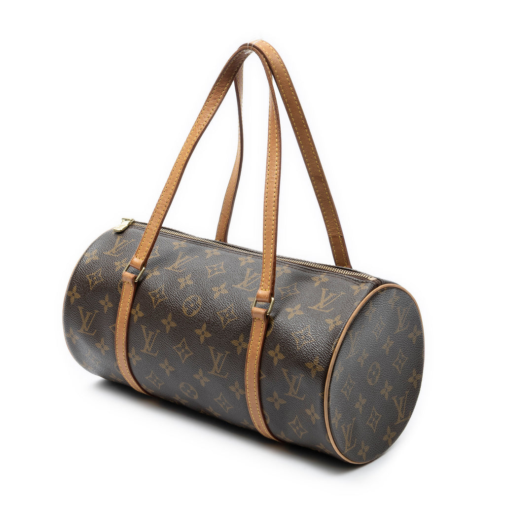 Handbag Papillon 30 Brown Monogram Canvas