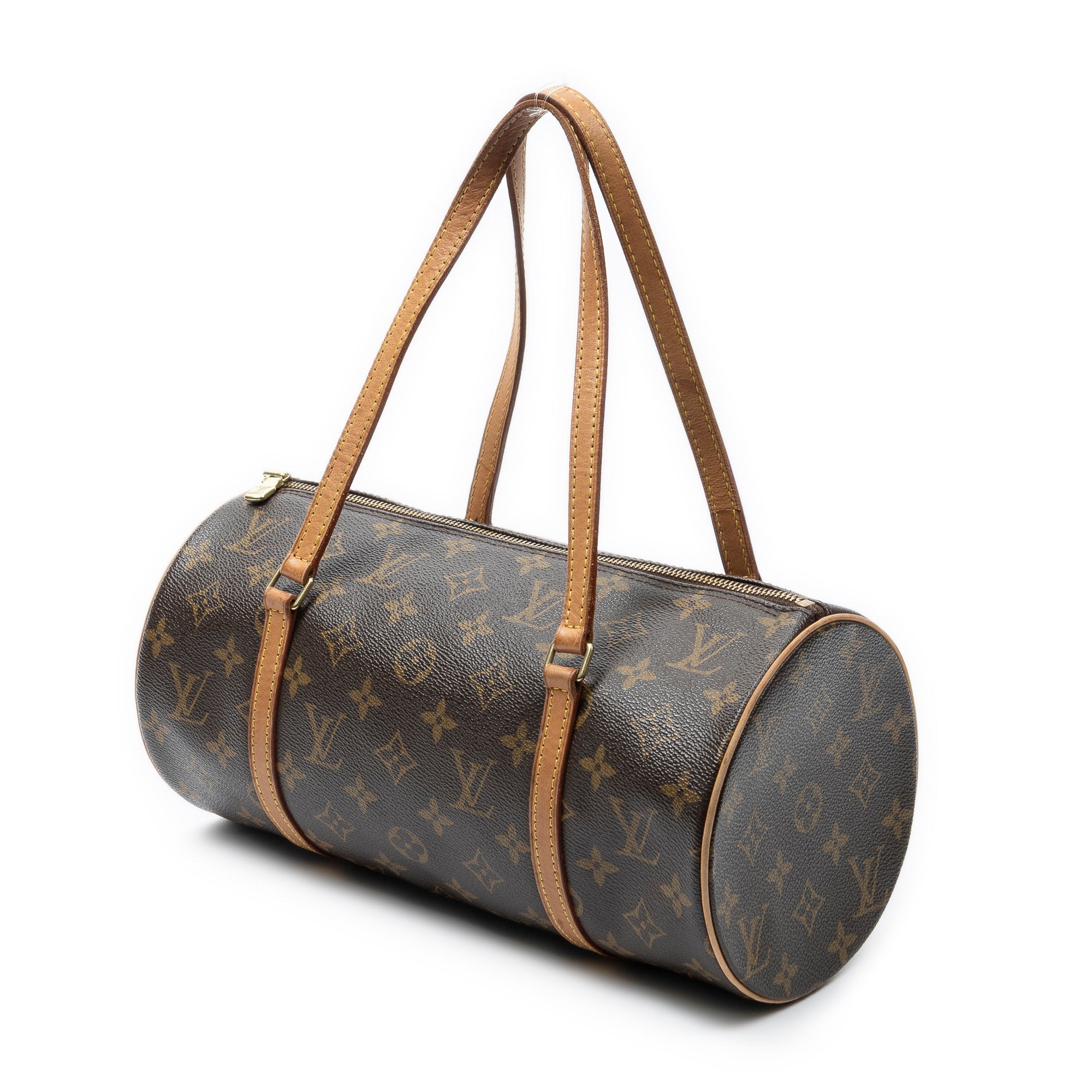 Handbag Papillon 30 Brown Monogram Canvas