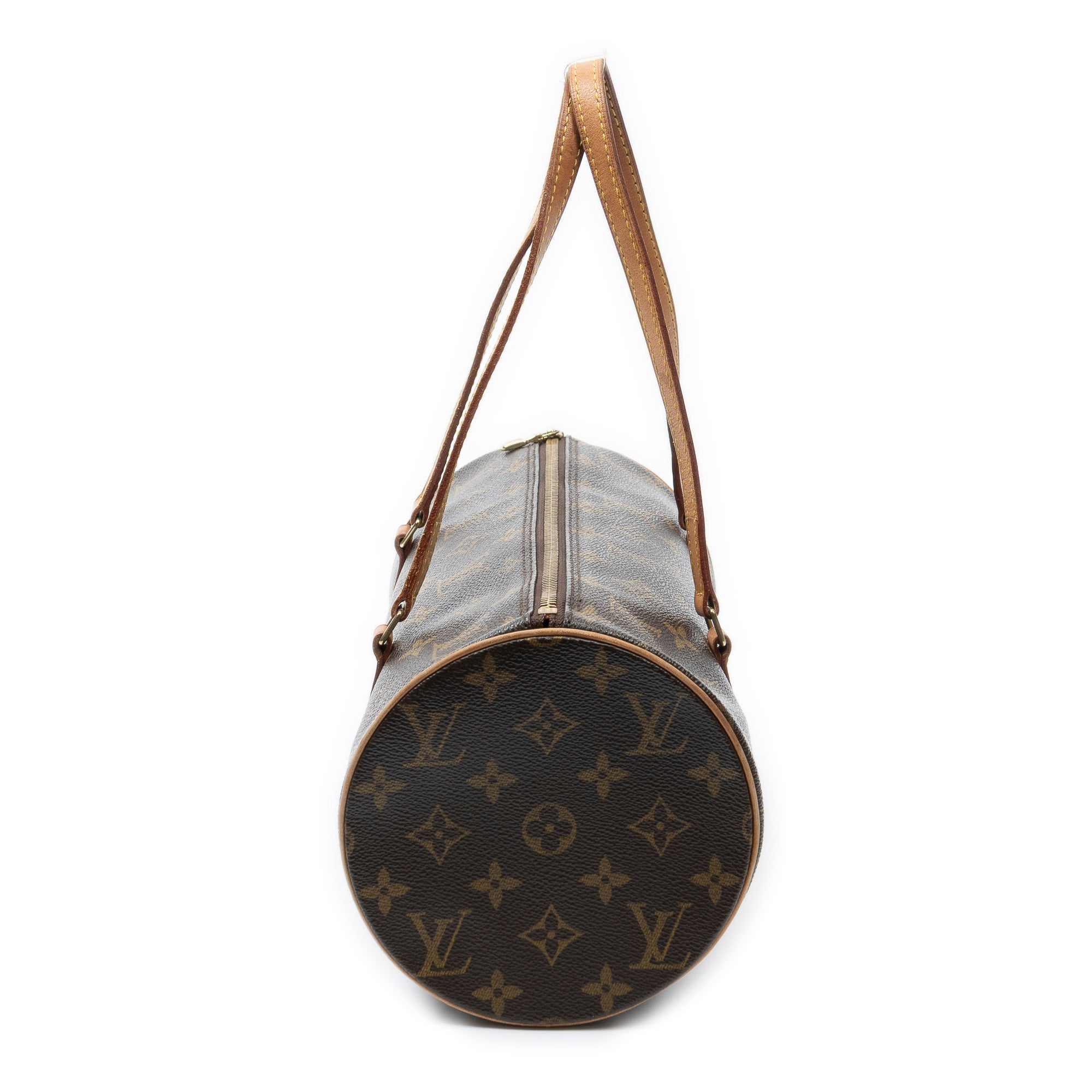 Handbag Papillon 30 Brown Monogram Canvas