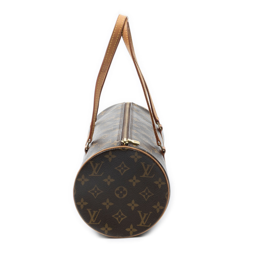 Handbag Papillon 30 Brown Monogram Canvas