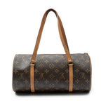 Handbag Papillon 30 Brown Monogram Canvas
