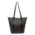 Shoulder Bag Vintage Shopping Tote Black Macadam Coated Canvas