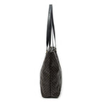 Shoulder Bag Vintage Shopping Tote Black Macadam Coated Canvas