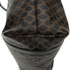 Shoulder Bag Vintage Shopping Tote Black Macadam Coated Canvas
