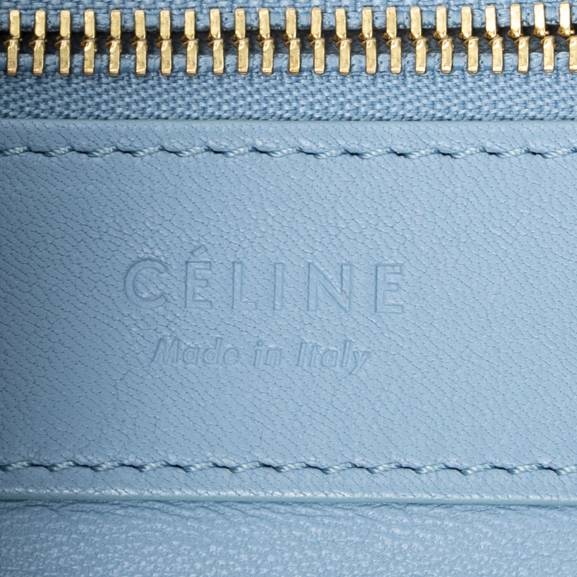 Shoulder Bag Bicolor Vertical Hippo Tote Light Blue Calfskin Leather