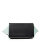 Shoulder Bag Small Tricolor Trapeze Black Calfskin Leather