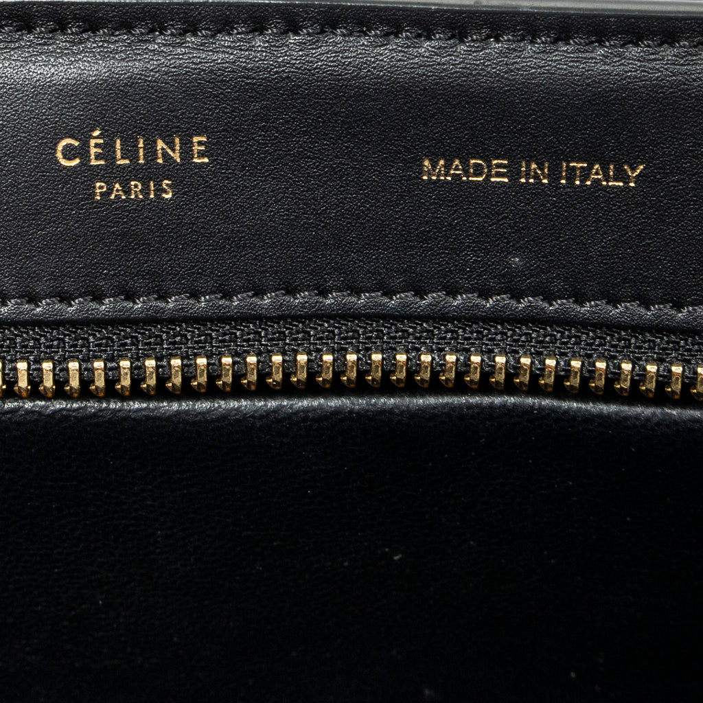 Shoulder Bag Medium Tricolor Trapeze Blue Calfskin Leather