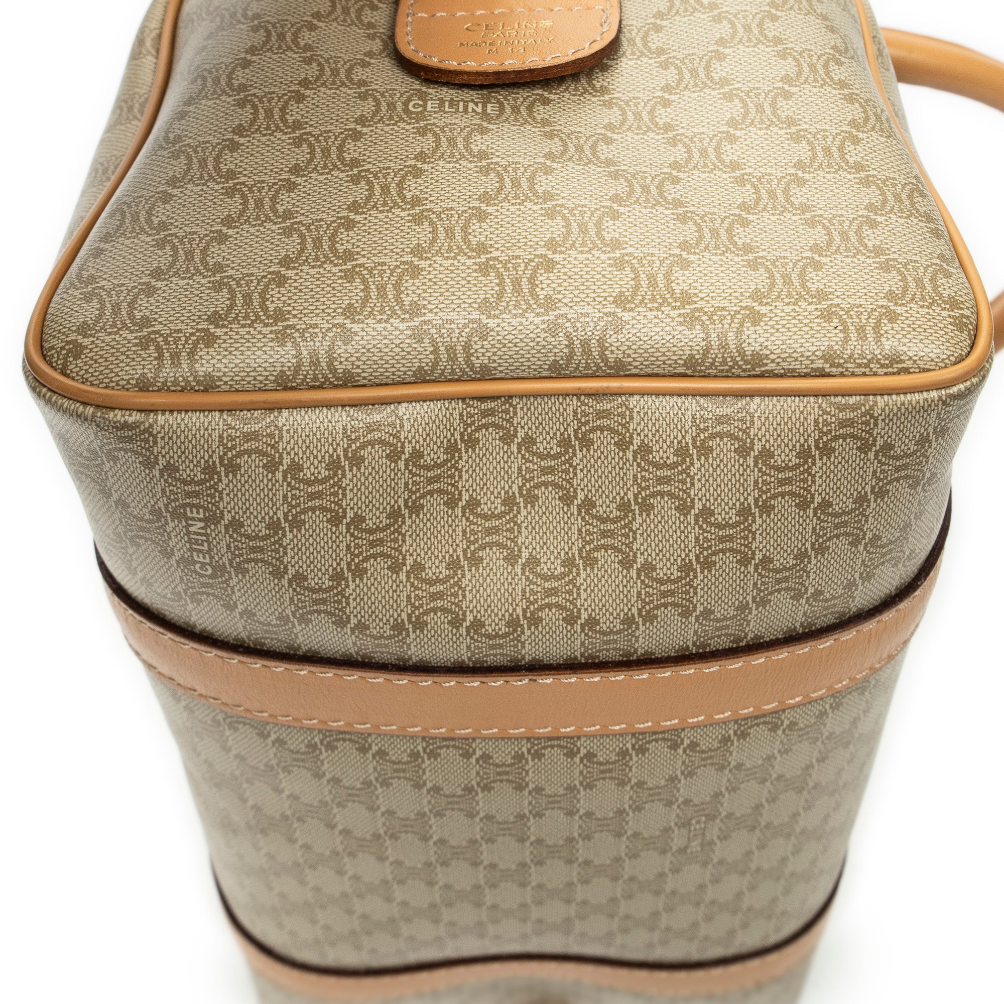 Handbag Mini Boston Beige Macadam Coated Canvas