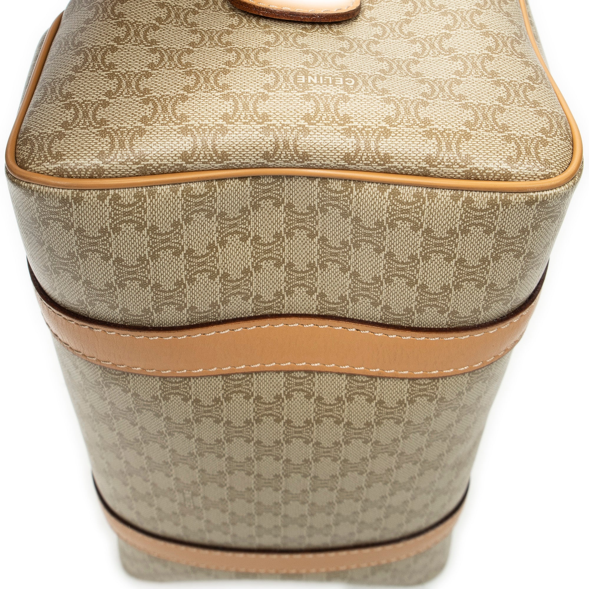 Handbag Mini Boston Beige Macadam Coated Canvas