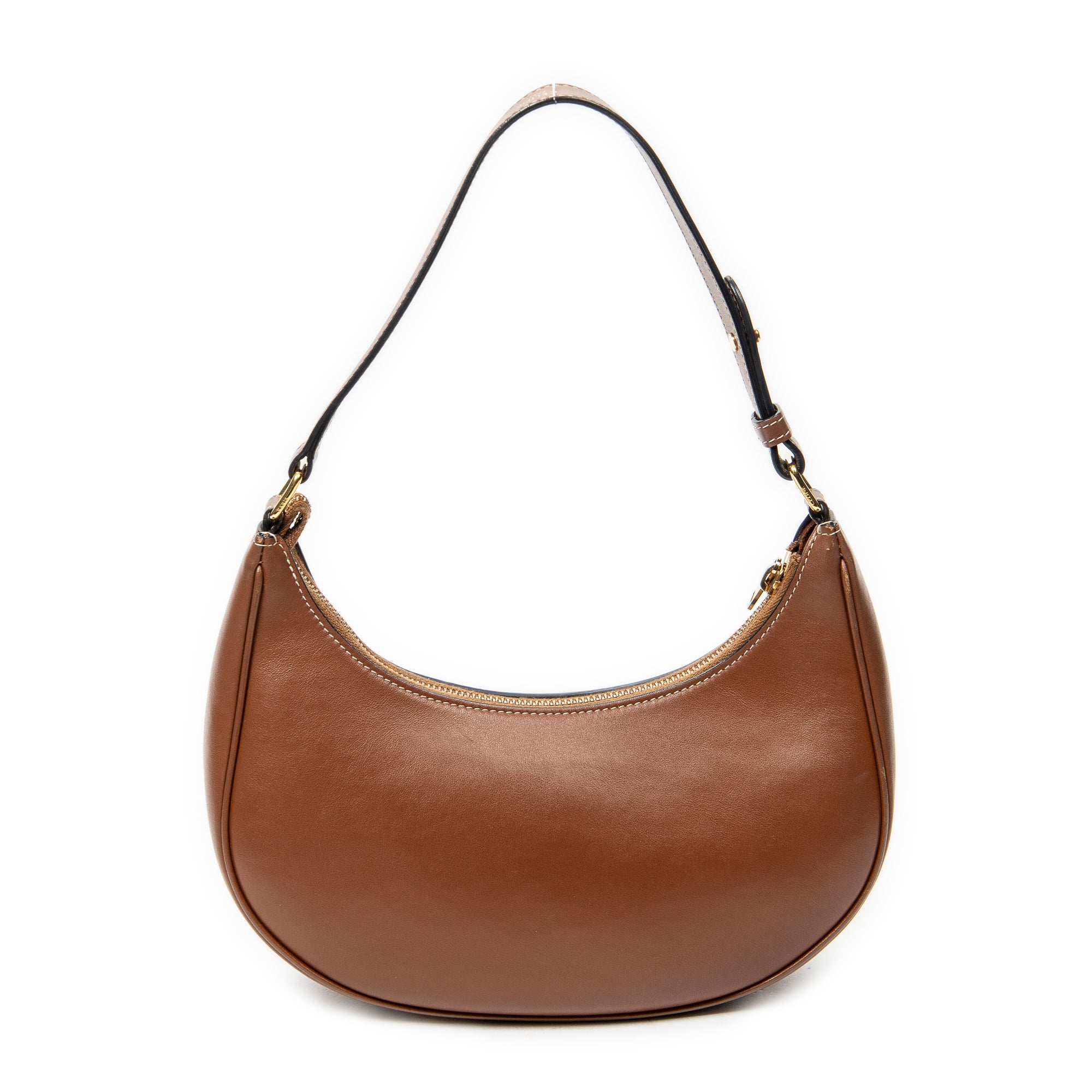 Shoulder Bag Ava Hobo Brown Embroidered Triomphe Leather