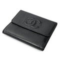 Wallet Timeless Compact Bifold Wallet Black Caviar Leather