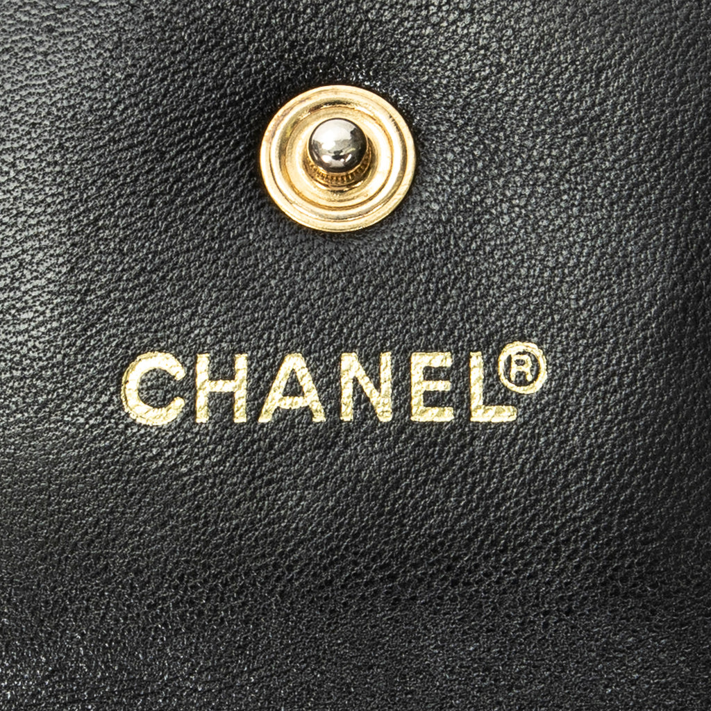 Wallet Timeless Compact Bifold Wallet Black Caviar Leather