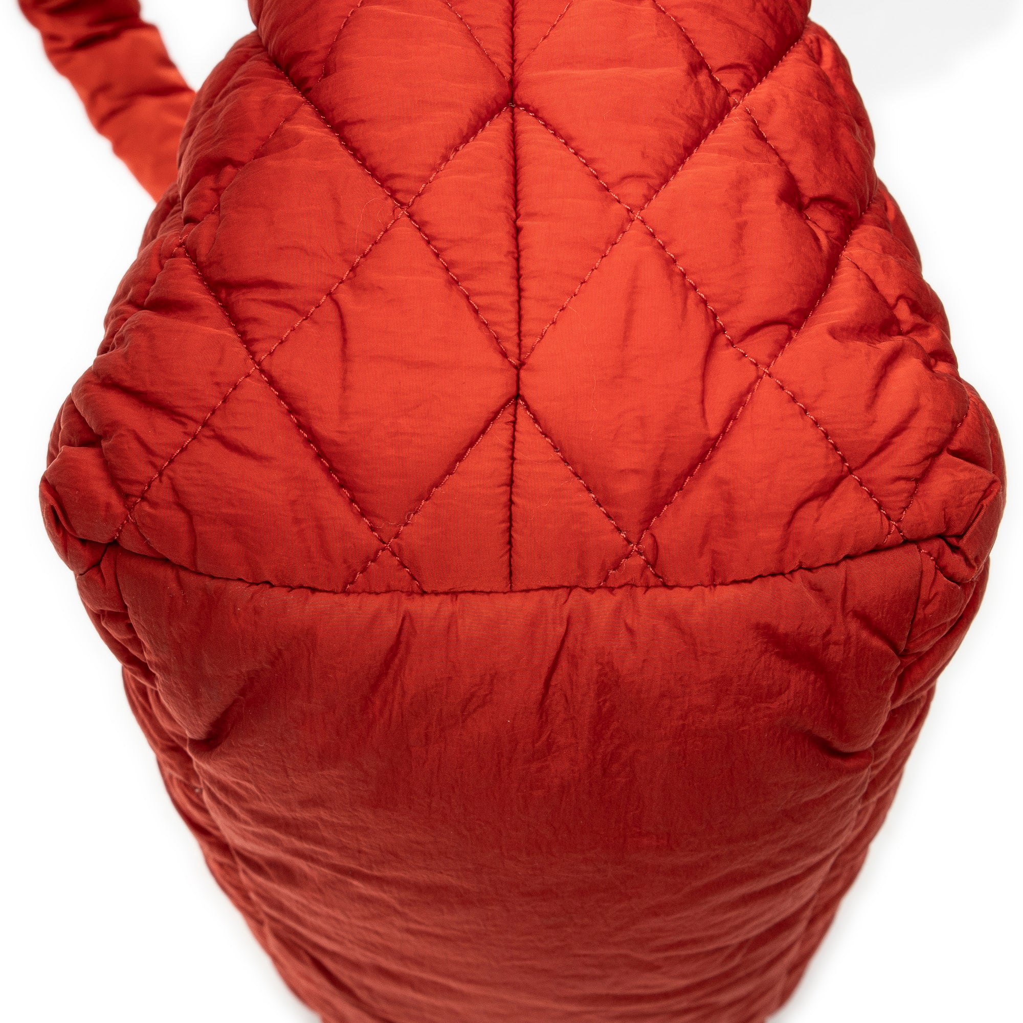 Shoulder Bag Small Coco Cocoon Reversible Tote Red Quilted Nylon Canvas