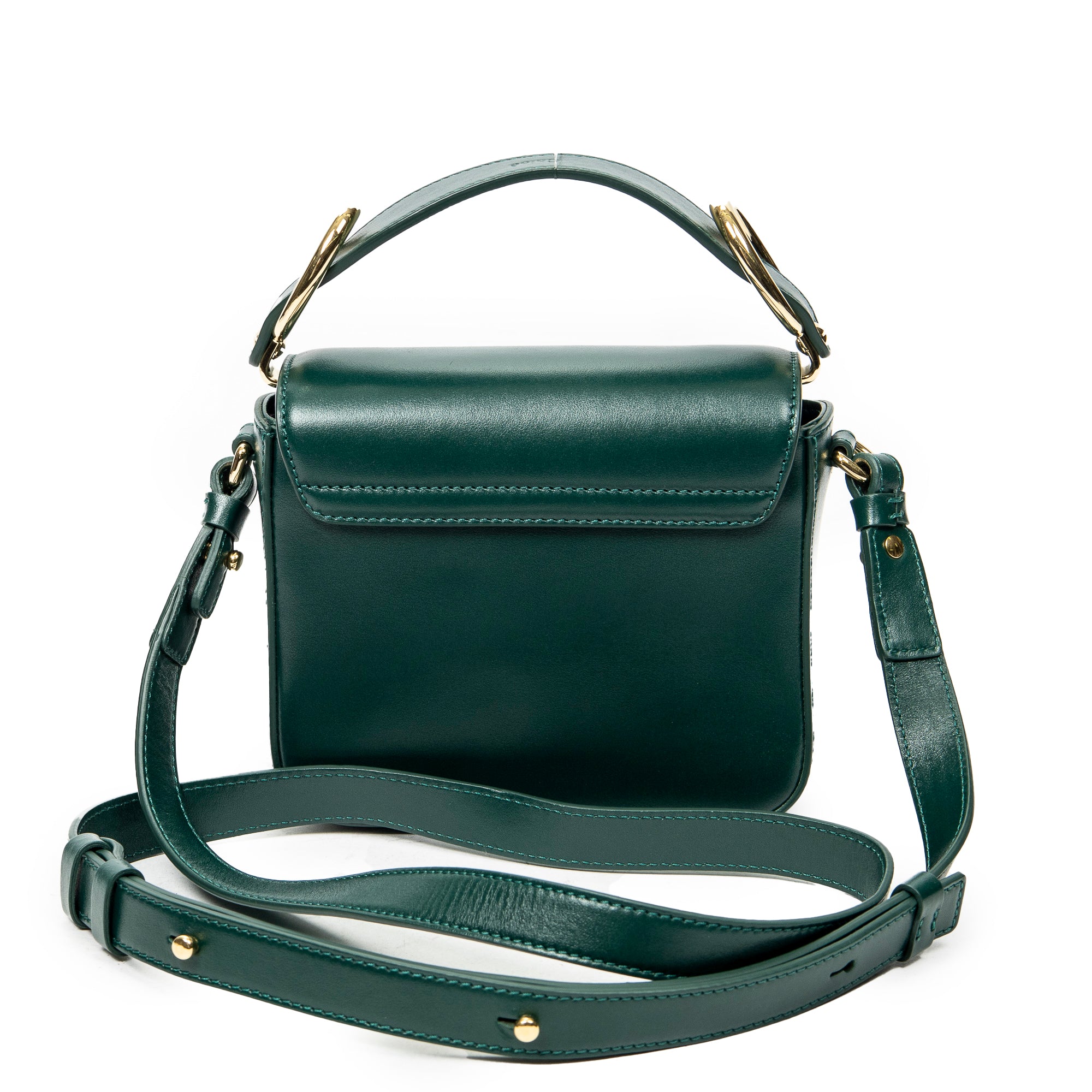Shoulder Bag Mini C Crossbody Green Calfskin Leather
