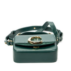 Shoulder Bag Mini C Crossbody Green Calfskin Leather
