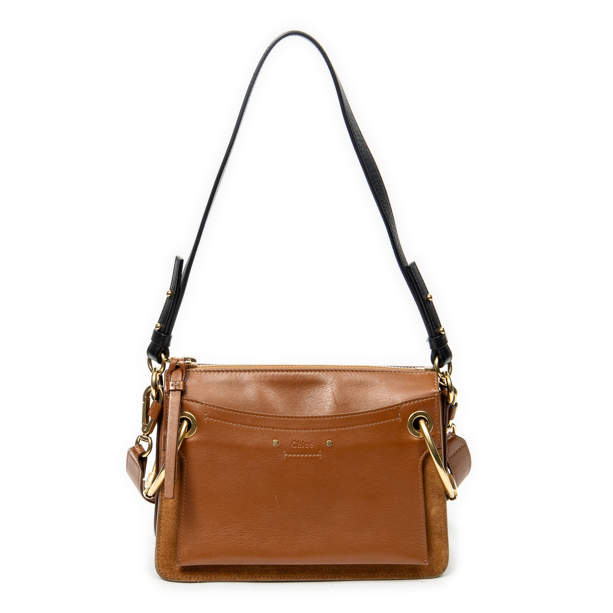 Shoulder Bag Small Roy Bag Brown Calfskin Leather