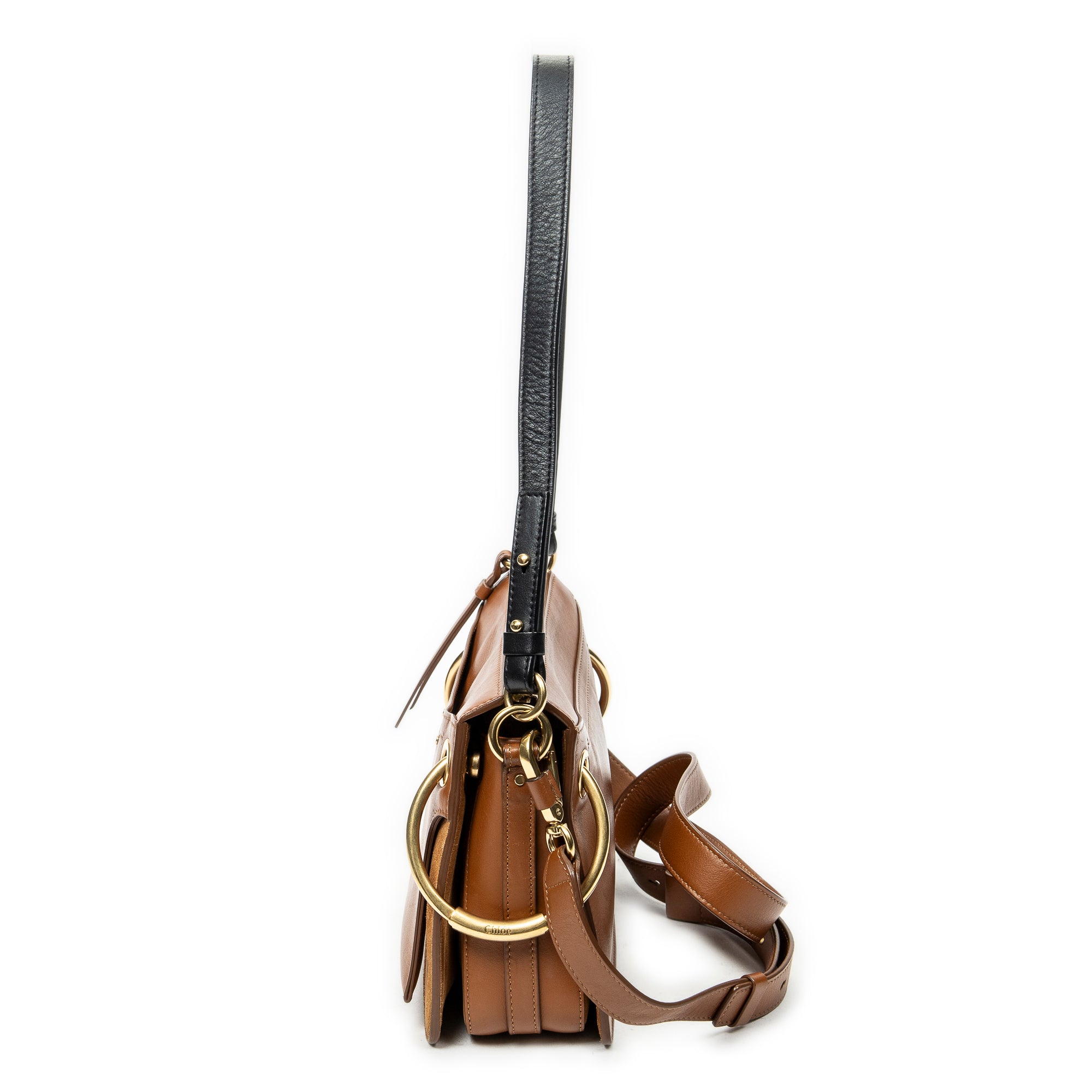 Shoulder Bag Small Roy Bag Brown Calfskin Leather