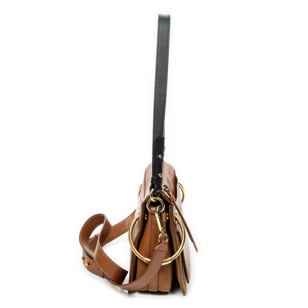 Shoulder Bag Small Roy Bag Brown Calfskin Leather