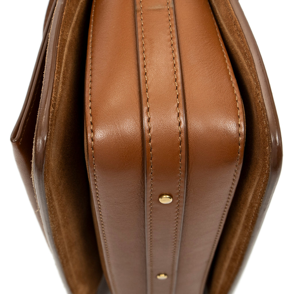 Shoulder Bag Small Roy Bag Brown Calfskin Leather