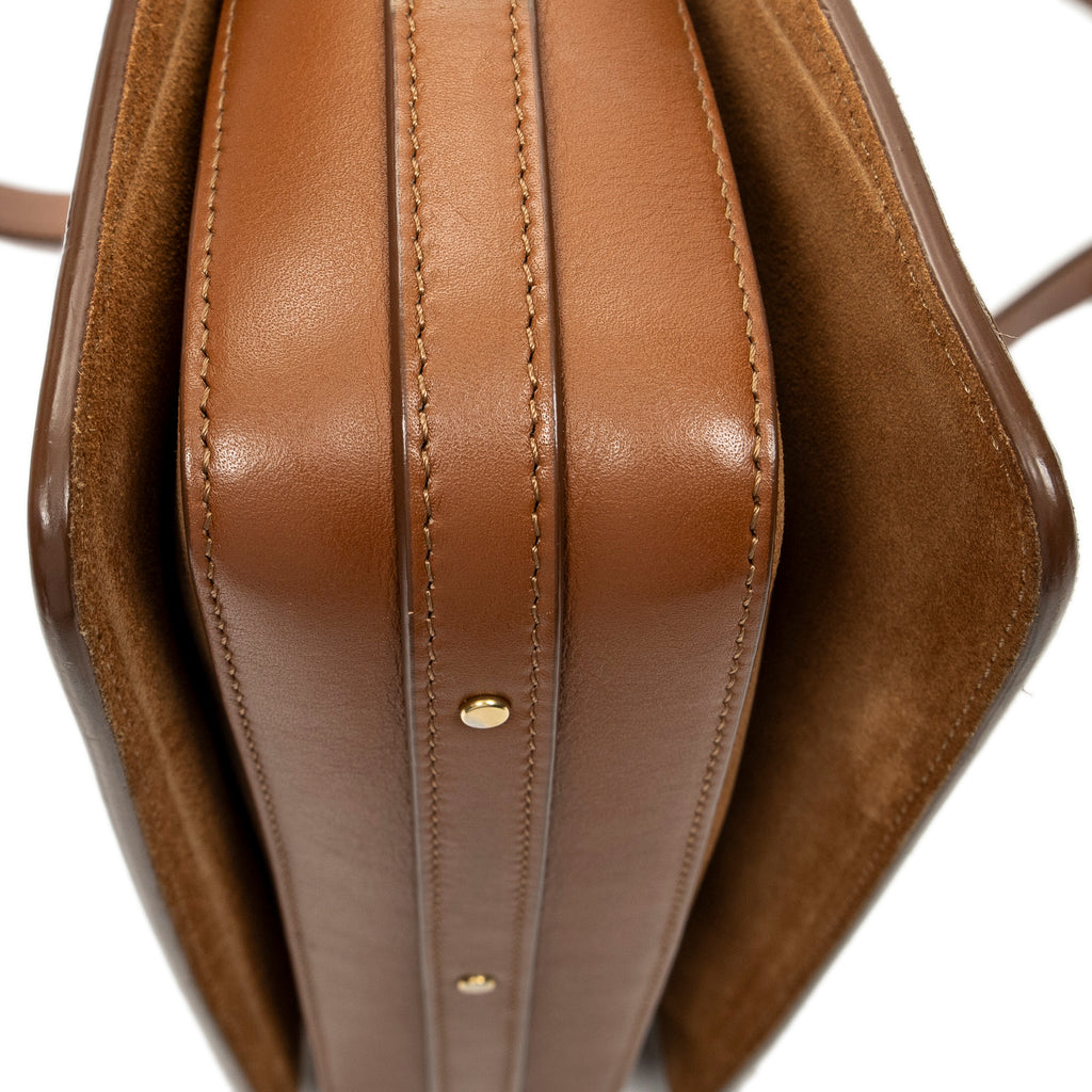 Shoulder Bag Small Roy Bag Brown Calfskin Leather