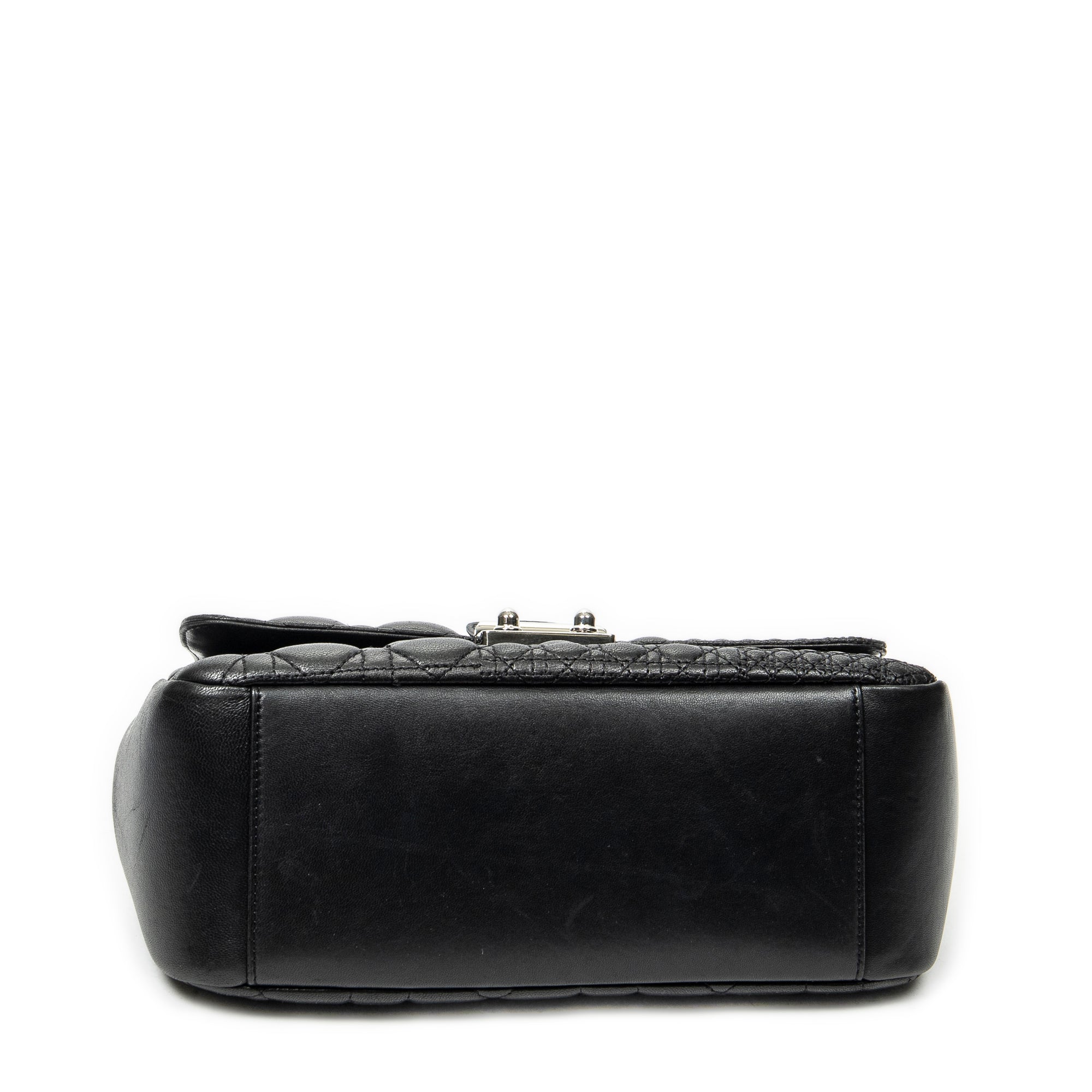 Shoulder Bag Medium Miss Dior Flap Black Cannage Lambskin Leather