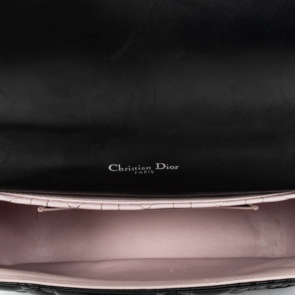 Shoulder Bag Medium Miss Dior Flap Black Cannage Lambskin Leather
