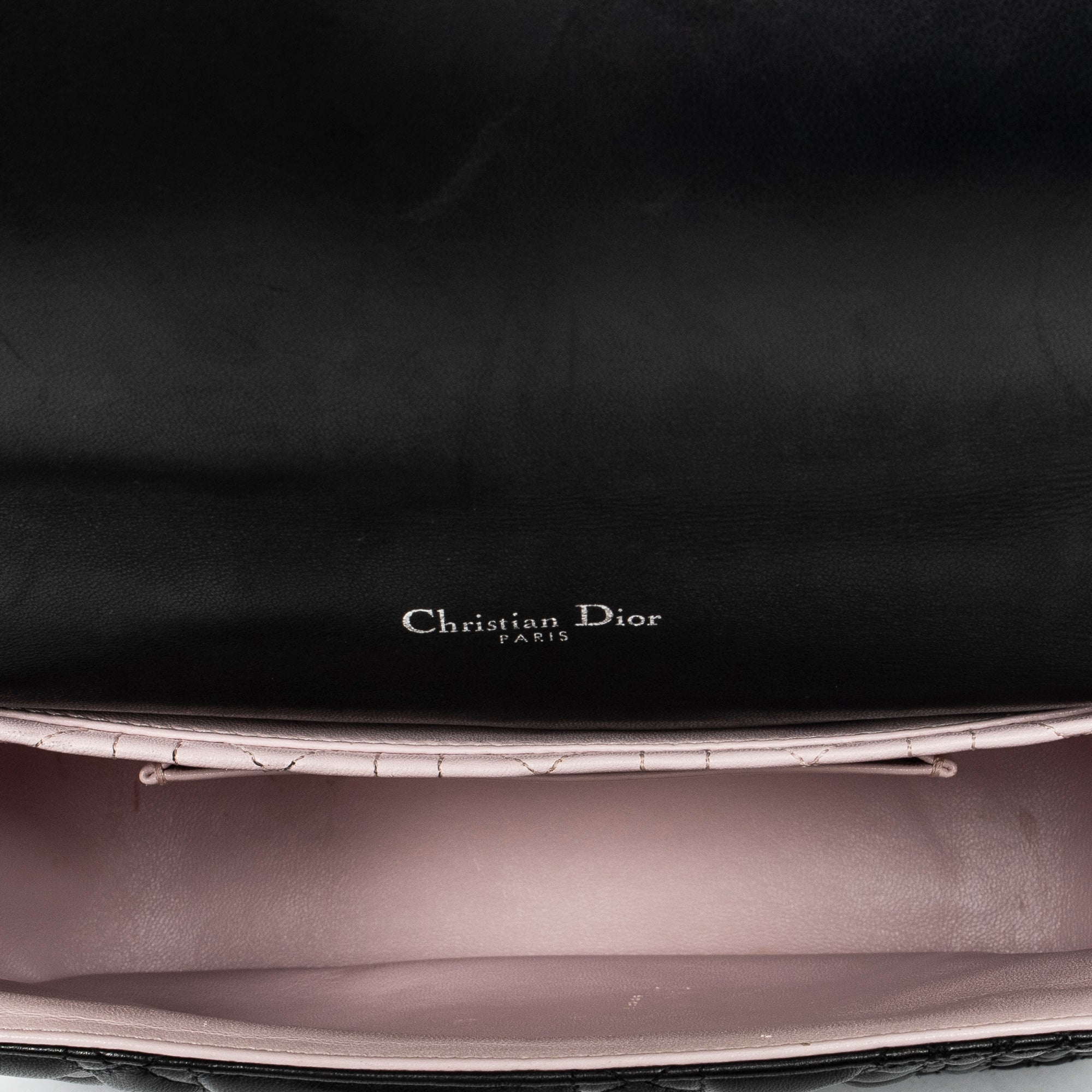 Shoulder Bag Medium Miss Dior Flap Black Cannage Lambskin Leather
