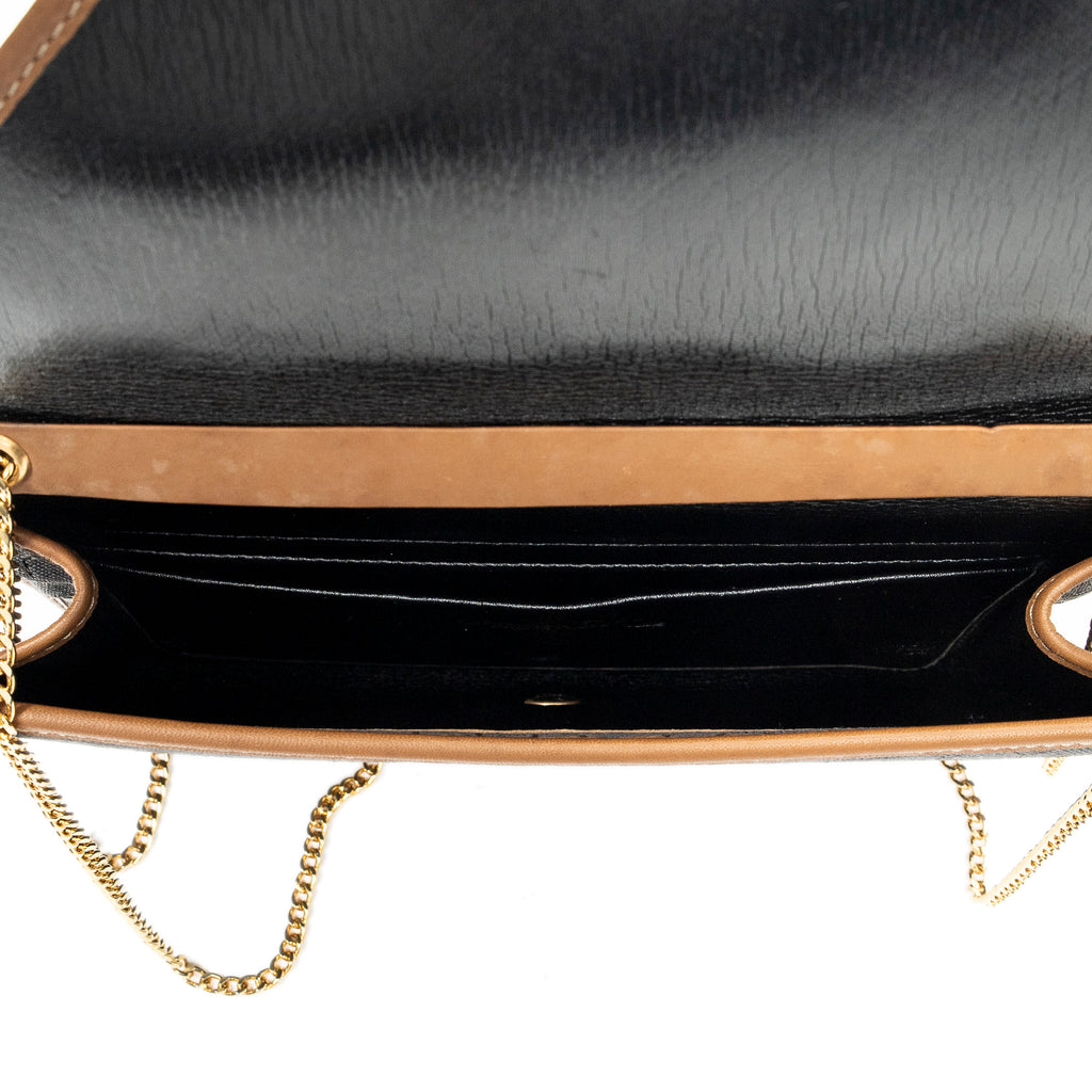 Shoulder Bag Vintage Envelope Chain Clutch Grey Honeycomb Coated Canvas