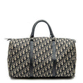 Handbag Vintage Medium Boston Navy Diorissimo Canvas