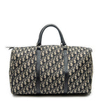 Handbag Vintage Medium Boston Navy Diorissimo Canvas