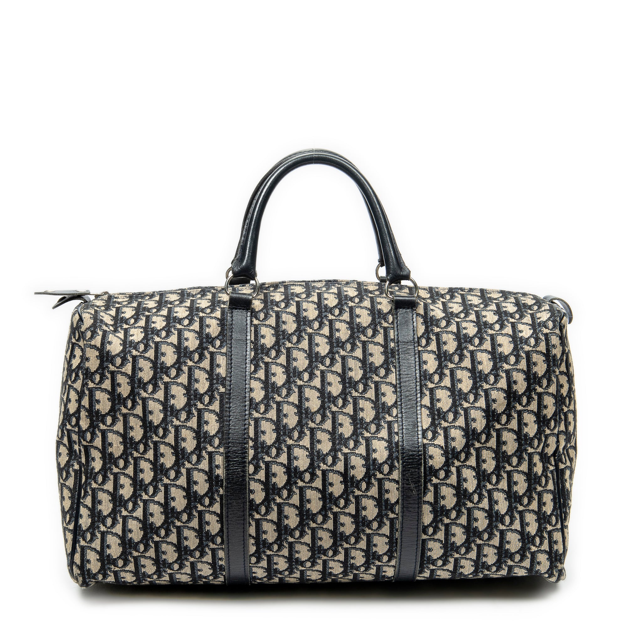 Handbag Vintage Medium Boston Navy Diorissimo Canvas