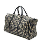 Handbag Vintage Medium Boston Navy Diorissimo Canvas
