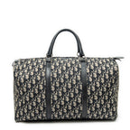 Handbag Vintage Medium Boston Navy Diorissimo Canvas