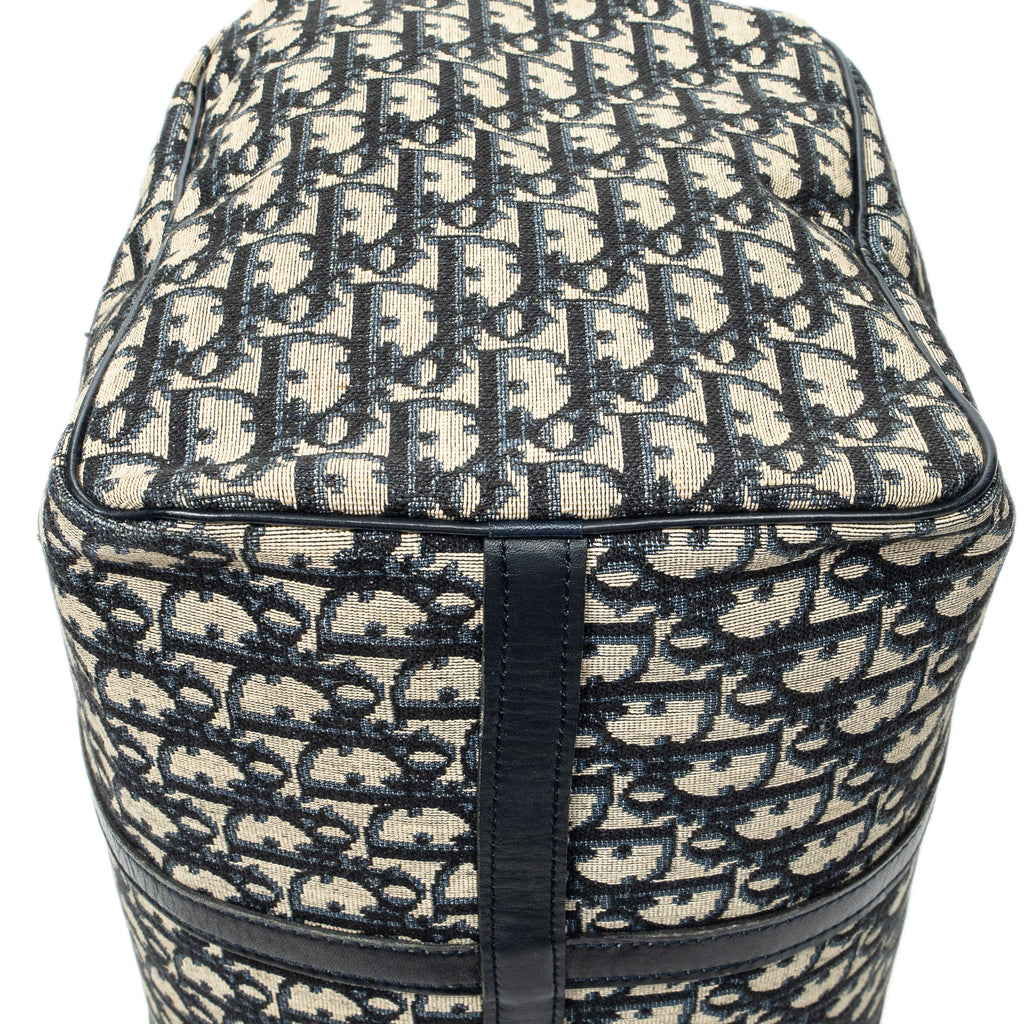 Handbag Vintage Medium Boston Navy Diorissimo Canvas