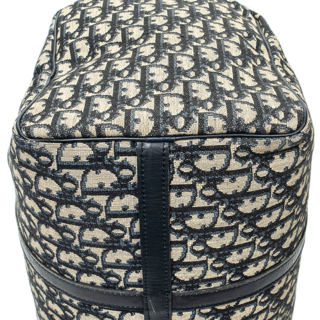 Handbag Vintage Medium Boston Navy Diorissimo Canvas