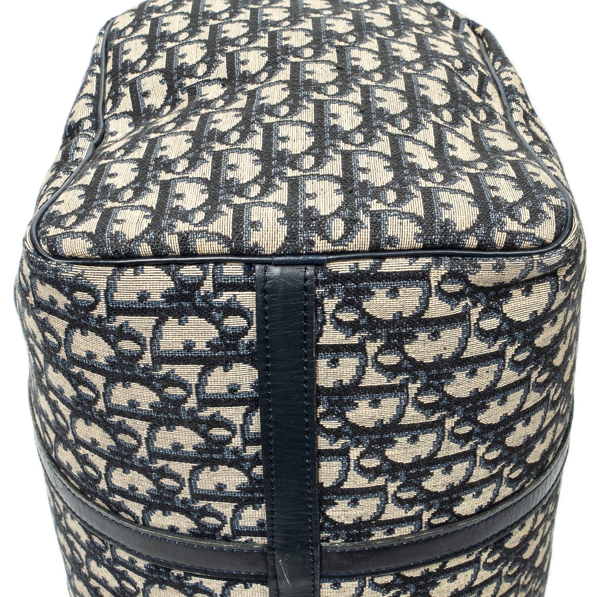 Handbag Vintage Medium Boston Navy Diorissimo Canvas
