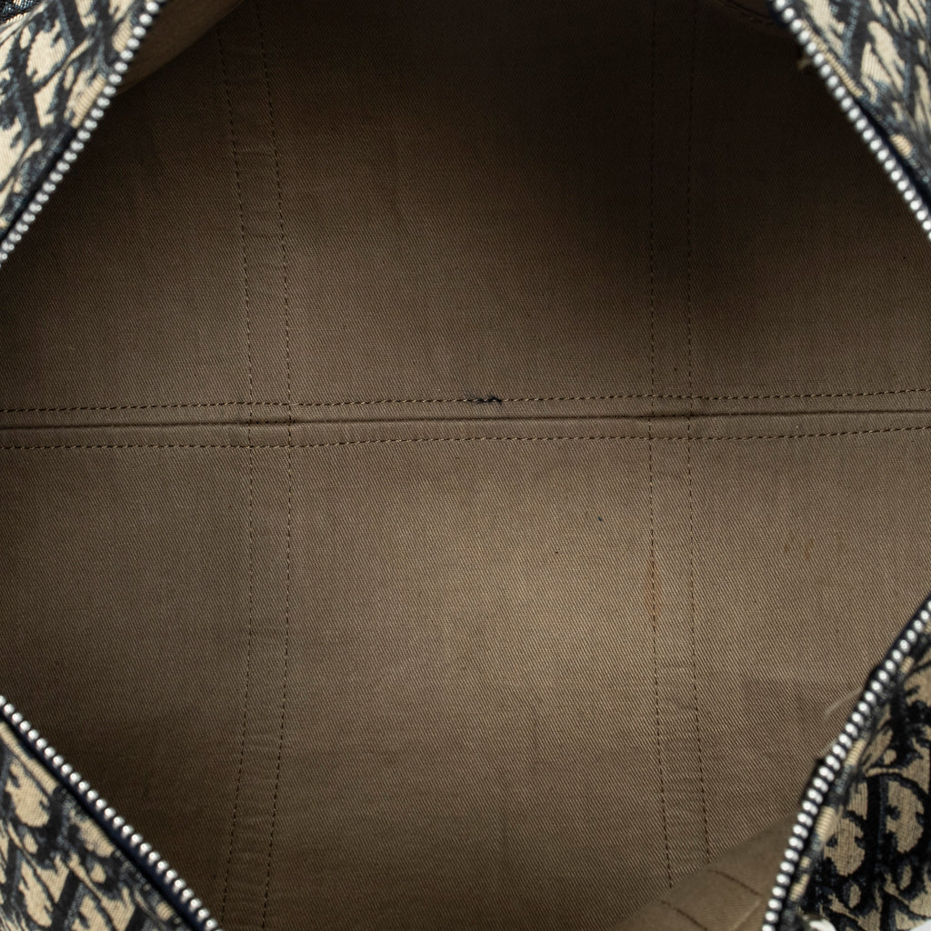 Handbag Vintage Medium Boston Navy Diorissimo Canvas