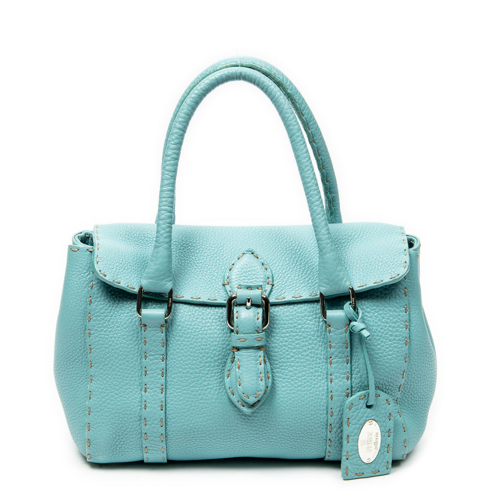 Shoulder Bag Mini Linda Light Blue Selleria Leather