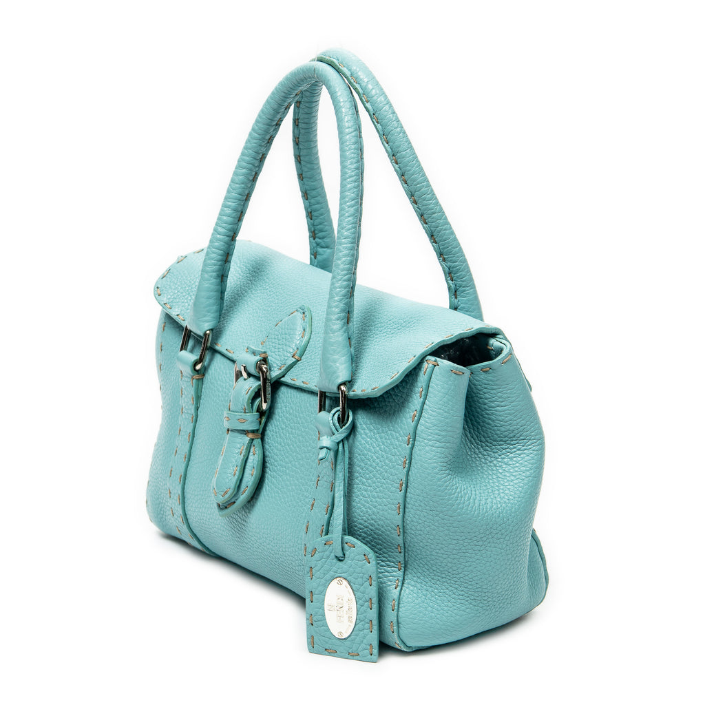 Shoulder Bag Mini Linda Light Blue Selleria Leather