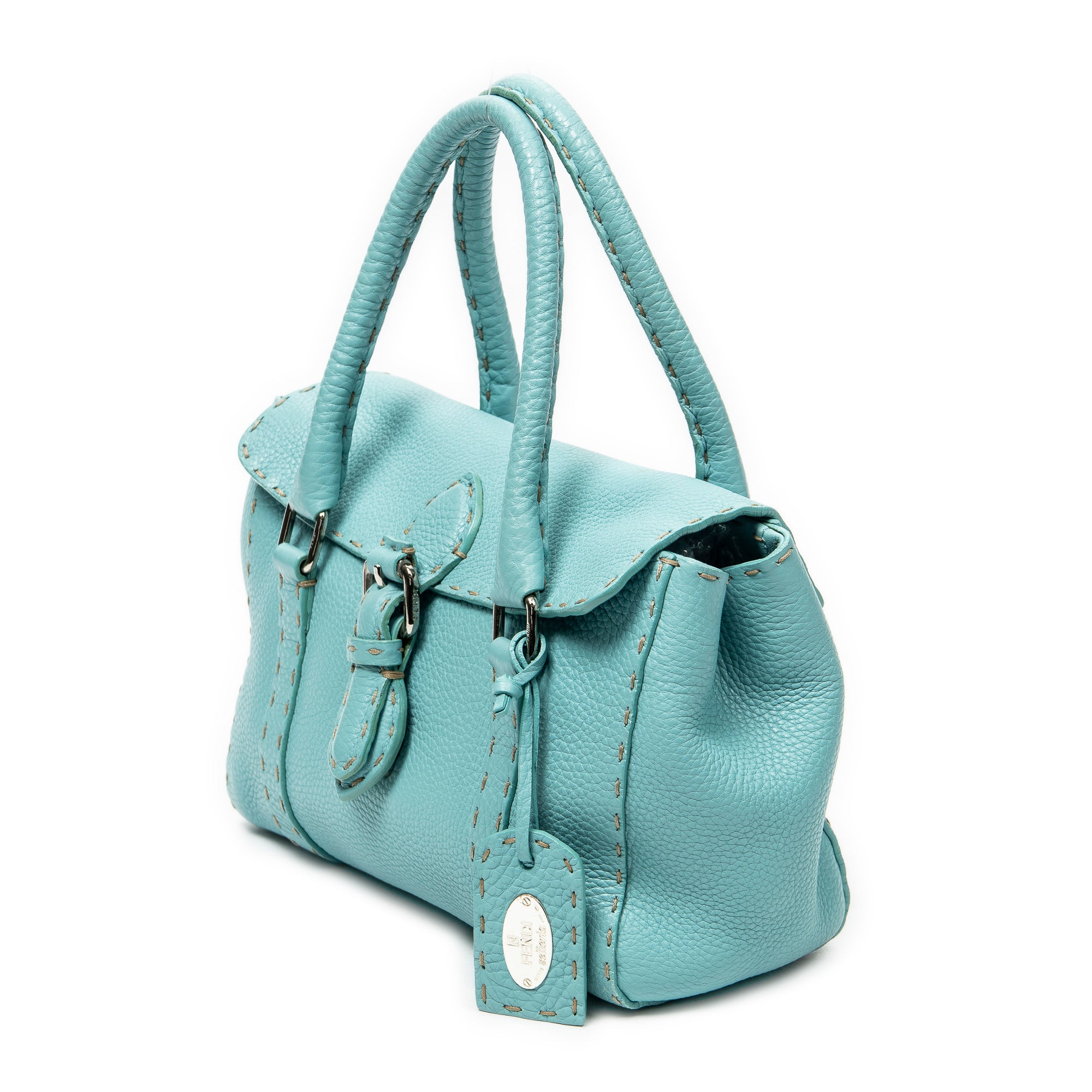 Shoulder Bag Mini Linda Light Blue Selleria Leather