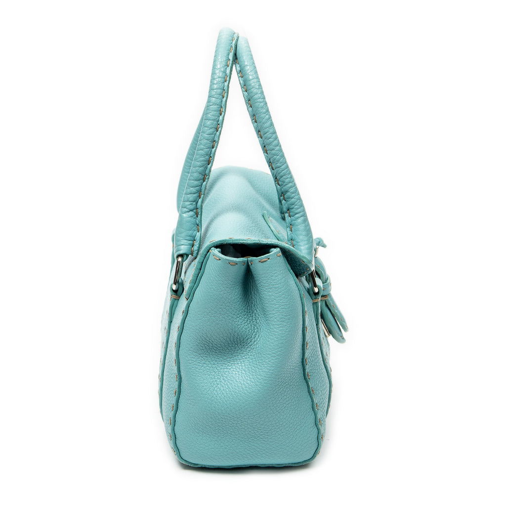 Shoulder Bag Mini Linda Light Blue Selleria Leather