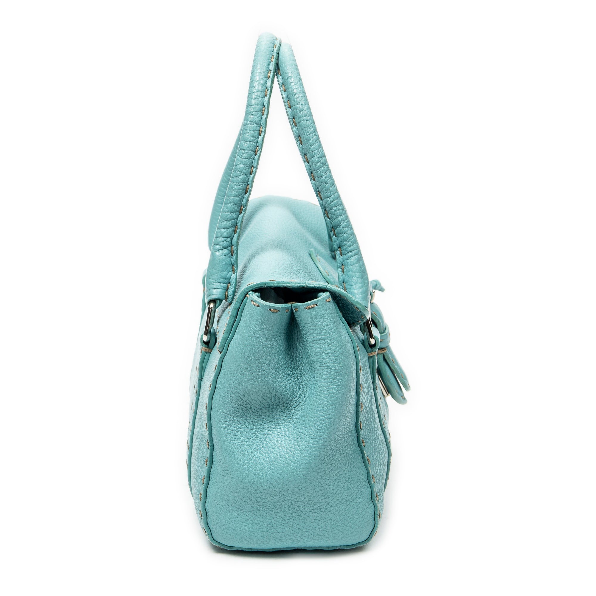 Shoulder Bag Mini Linda Light Blue Selleria Leather