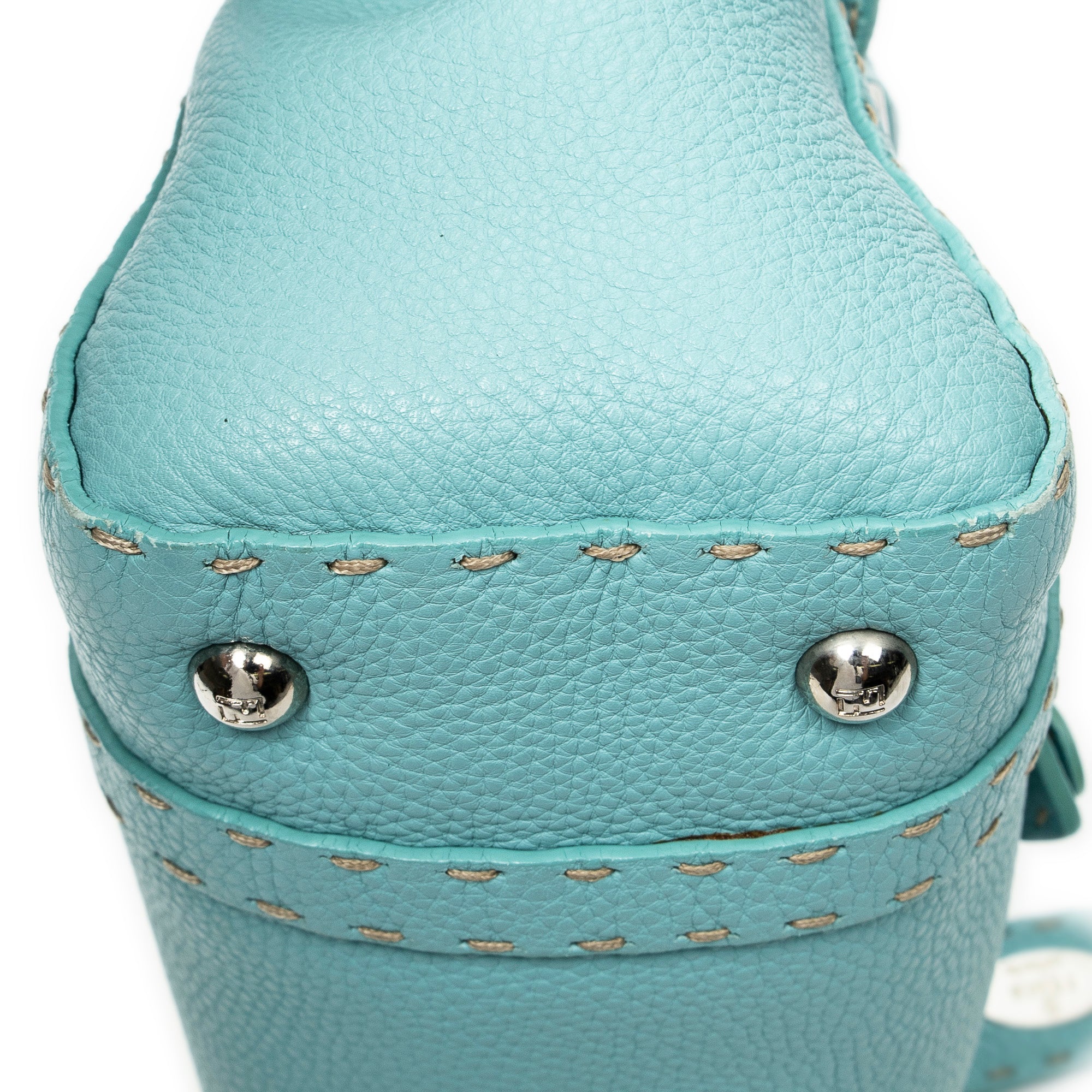 Shoulder Bag Mini Linda Light Blue Selleria Leather