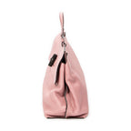 Shoulder Bag Large Bamboo Daily Top Handle Pink Grained Calfskin Leather