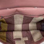 Shoulder Bag Large Bamboo Daily Top Handle Pink Grained Calfskin Leather